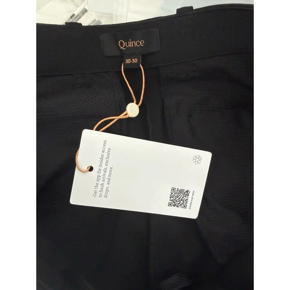 NEW Quince Mens Ultra Stretch 24/7 Smart Chinos Slim Black 30x30 Performance